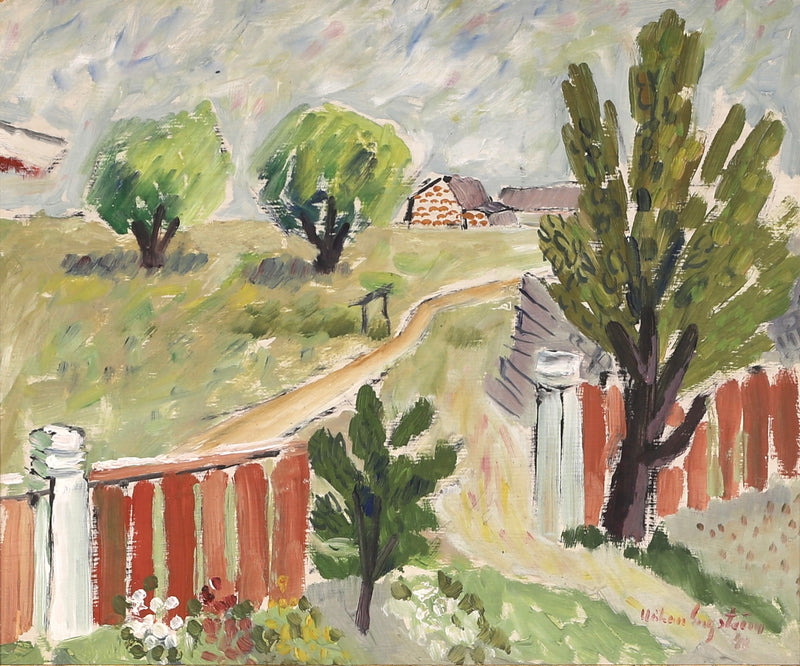 Mid Century Landscape Oil Painting From Sweden by H Engström