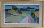 Mid Century Landscape Oil Painting By Sven Lignell Sweden