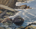 Load image into Gallery viewer, Mid Century Seascape Oil Painting By L Smidt Sweden

