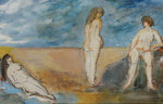 Vintage Mid Century Oil Painting from Sweden Signed M Bergquist