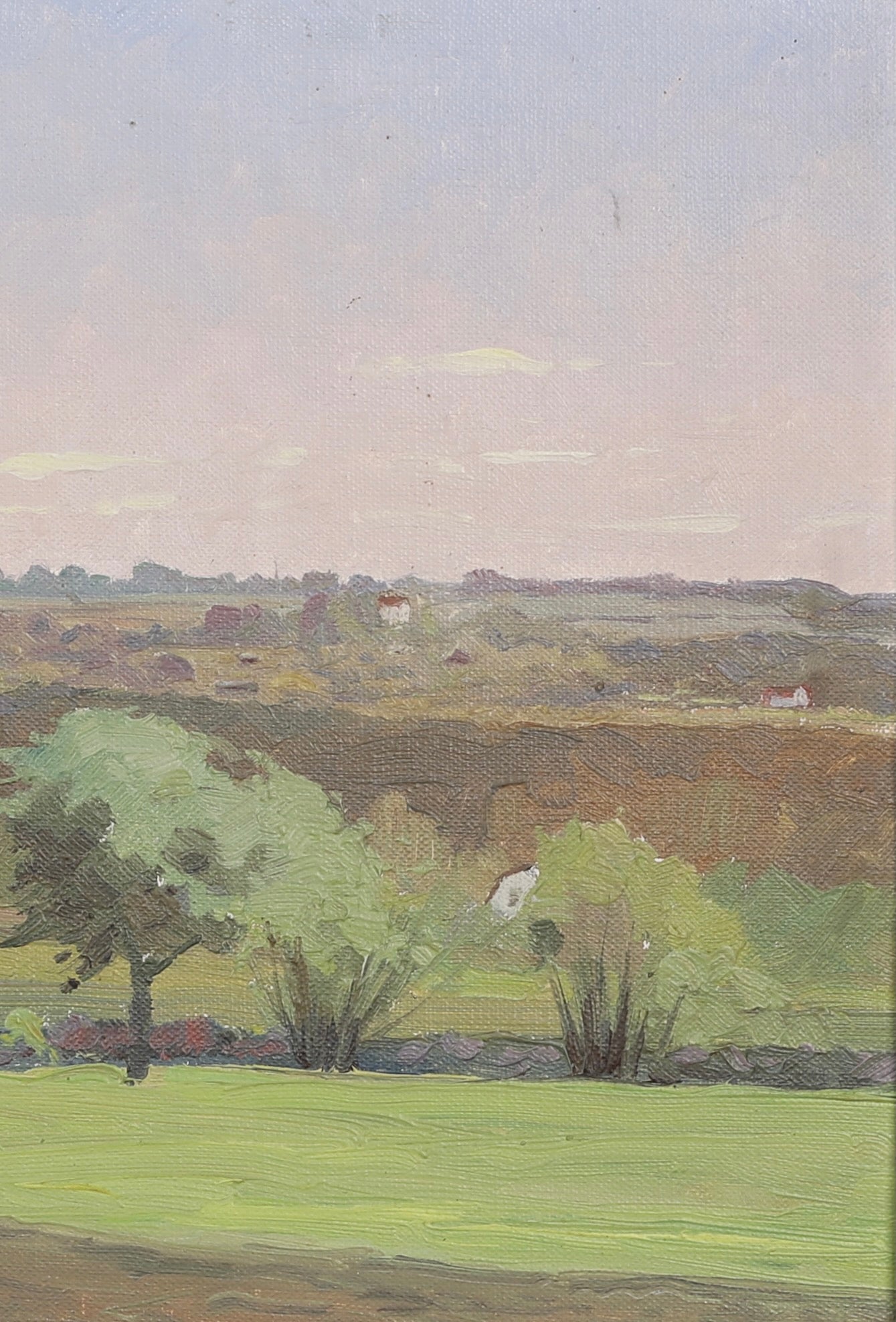 Original Vintage Art Room Mid Century Oil Painting from Sweden