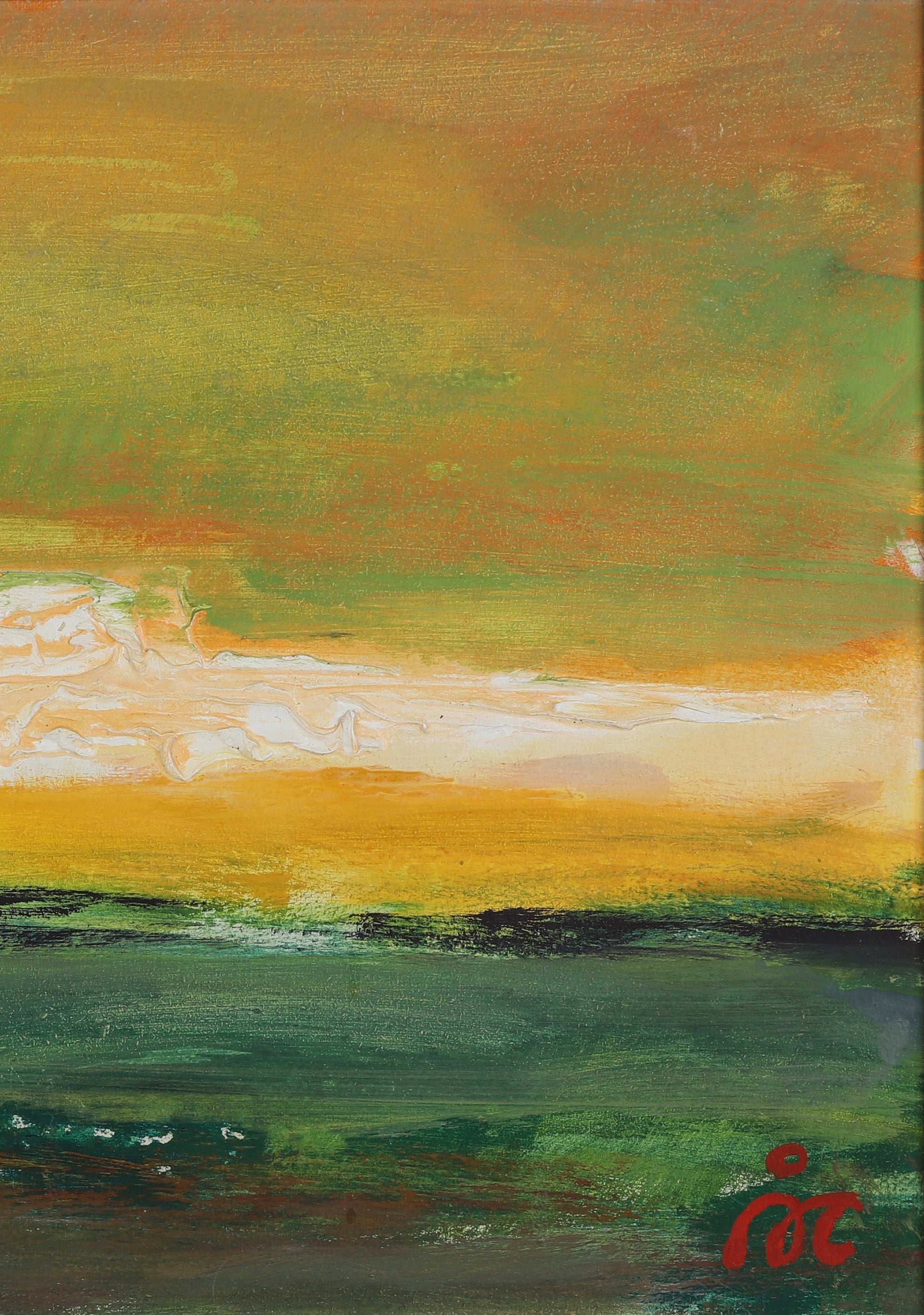 Vintage Art Room Mid Century Landscape From Sweden Signed ÅC