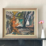 Colorful Vintage Original Landscape Oil Painting From Sweden