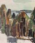 Load image into Gallery viewer, Vintage Mid Century Landscape By Sven Olof Rosén Sweden 1969
