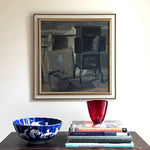 Mid Century Interior Oil Painting From Sweden by S Reinfeldt