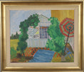 Load image into Gallery viewer, Vintage Mid Century Art Garden Scene From Sweden EH Jacobsson

