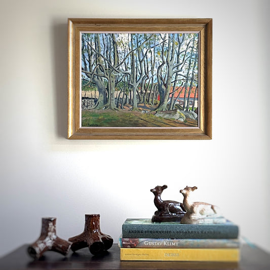 Vintage Art Original Spring Oil Painting From Sweden