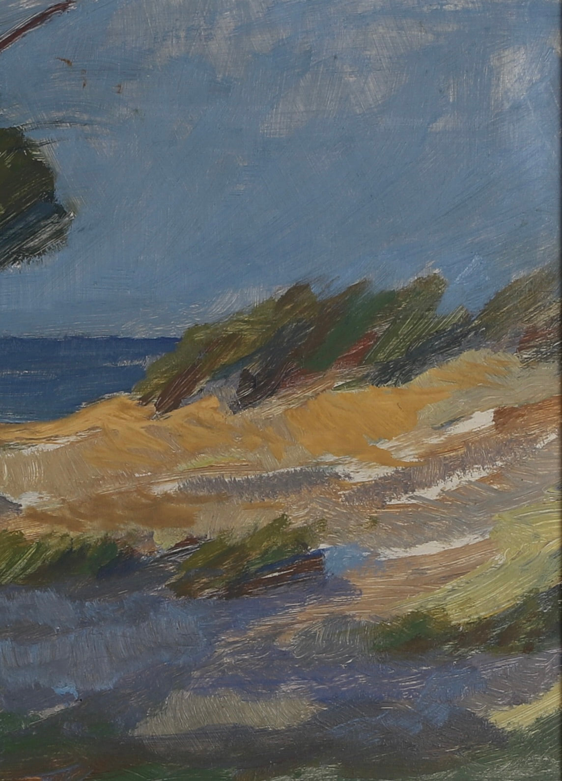 Mid Century Original Coastal Oil Painting From Sweden