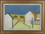 Mid Century Original Oil Painting From Sweden By C Hagberg 1956