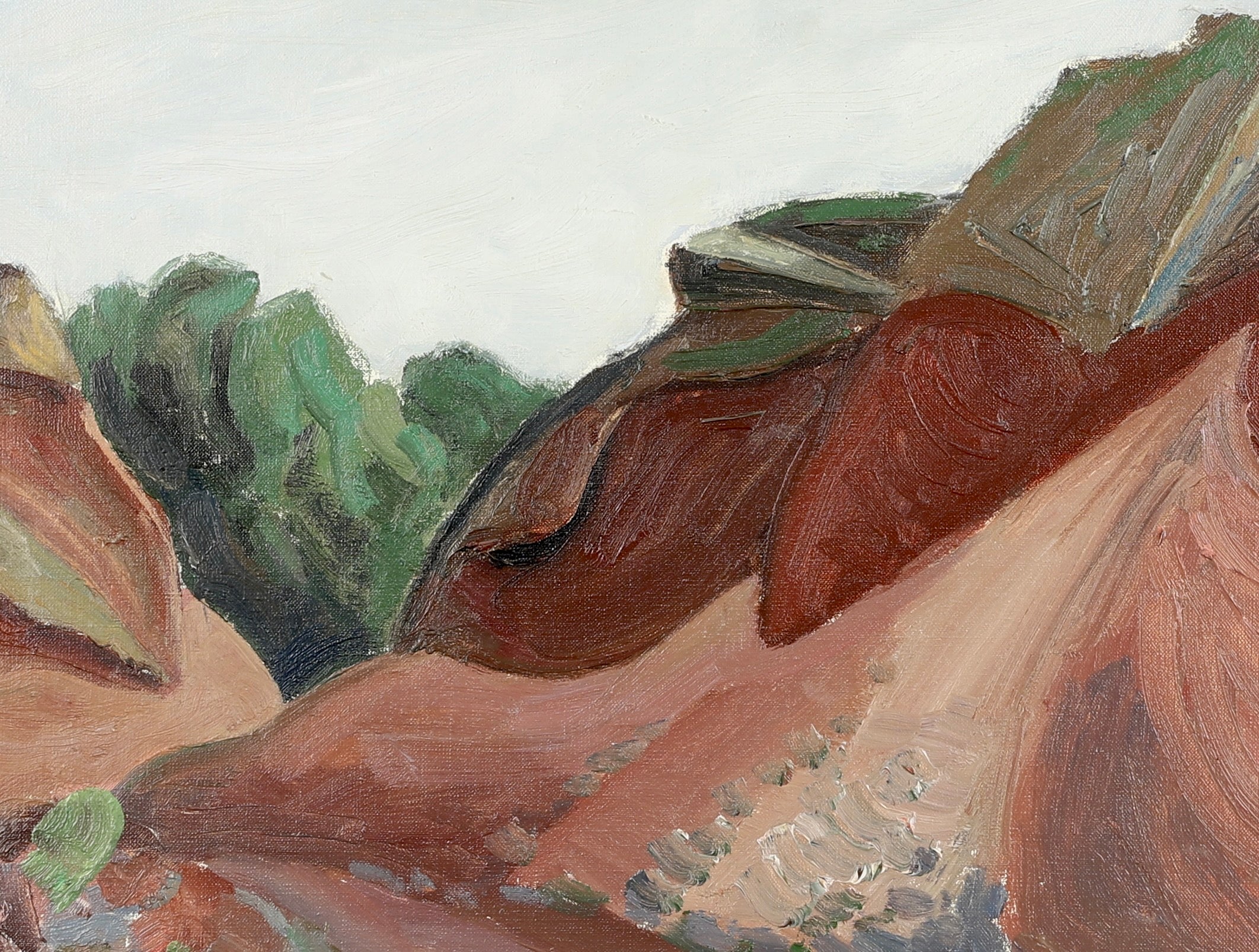 Mid Century Original Landscape Oil Painting From Sweden By A Krüger