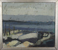 Load image into Gallery viewer, Original Seascape Oil Painting Vintage Mid Century By B Hillgrund Sweden

