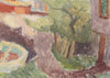 Mid Century Vintage Landscape Oil Painting By E Wallin Sweden