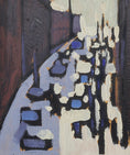 Load image into Gallery viewer, Mid Century Original Cityscape Oil Painting From Sweden
