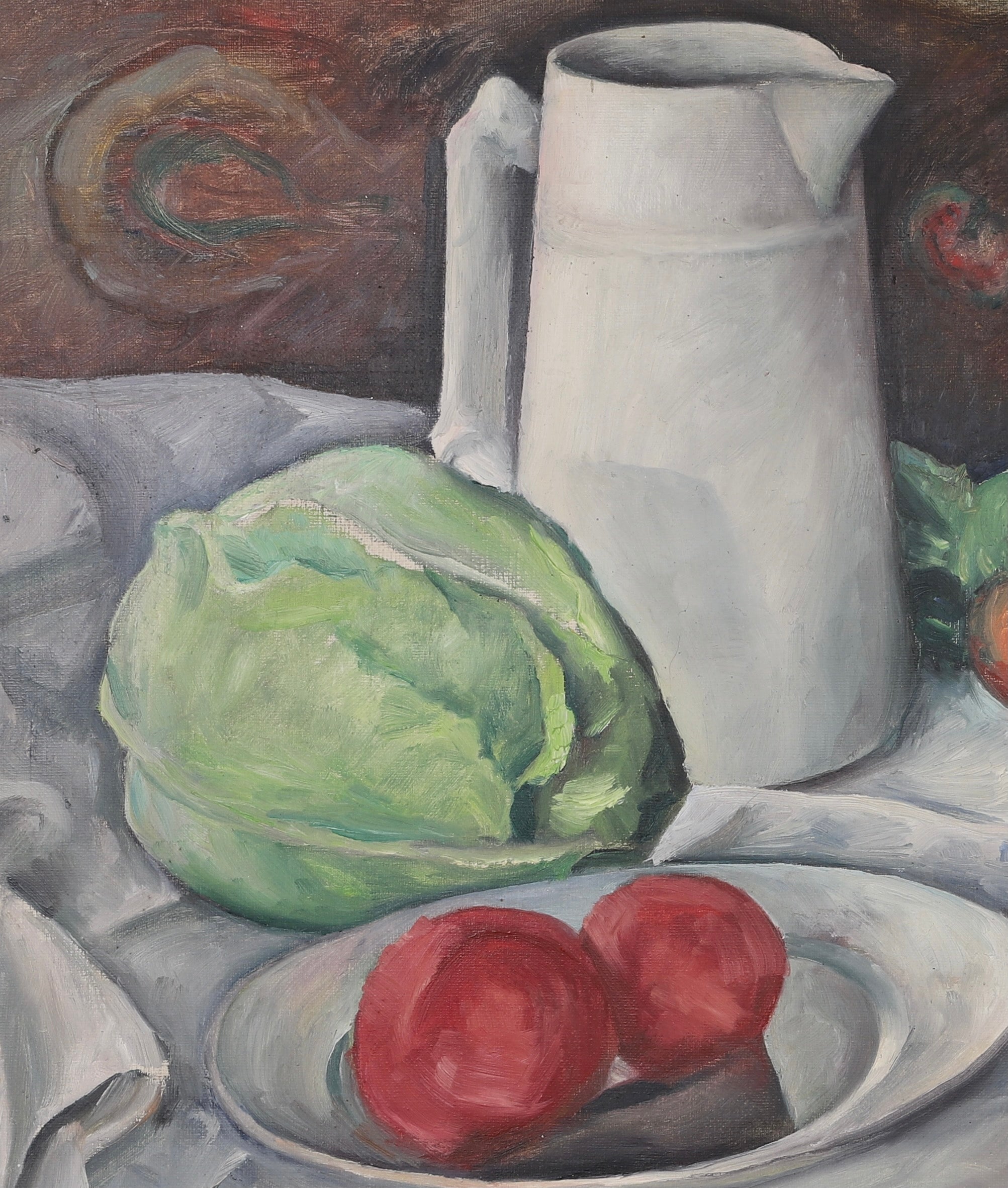 Original Antique Still Life Oil Painting from Sweden