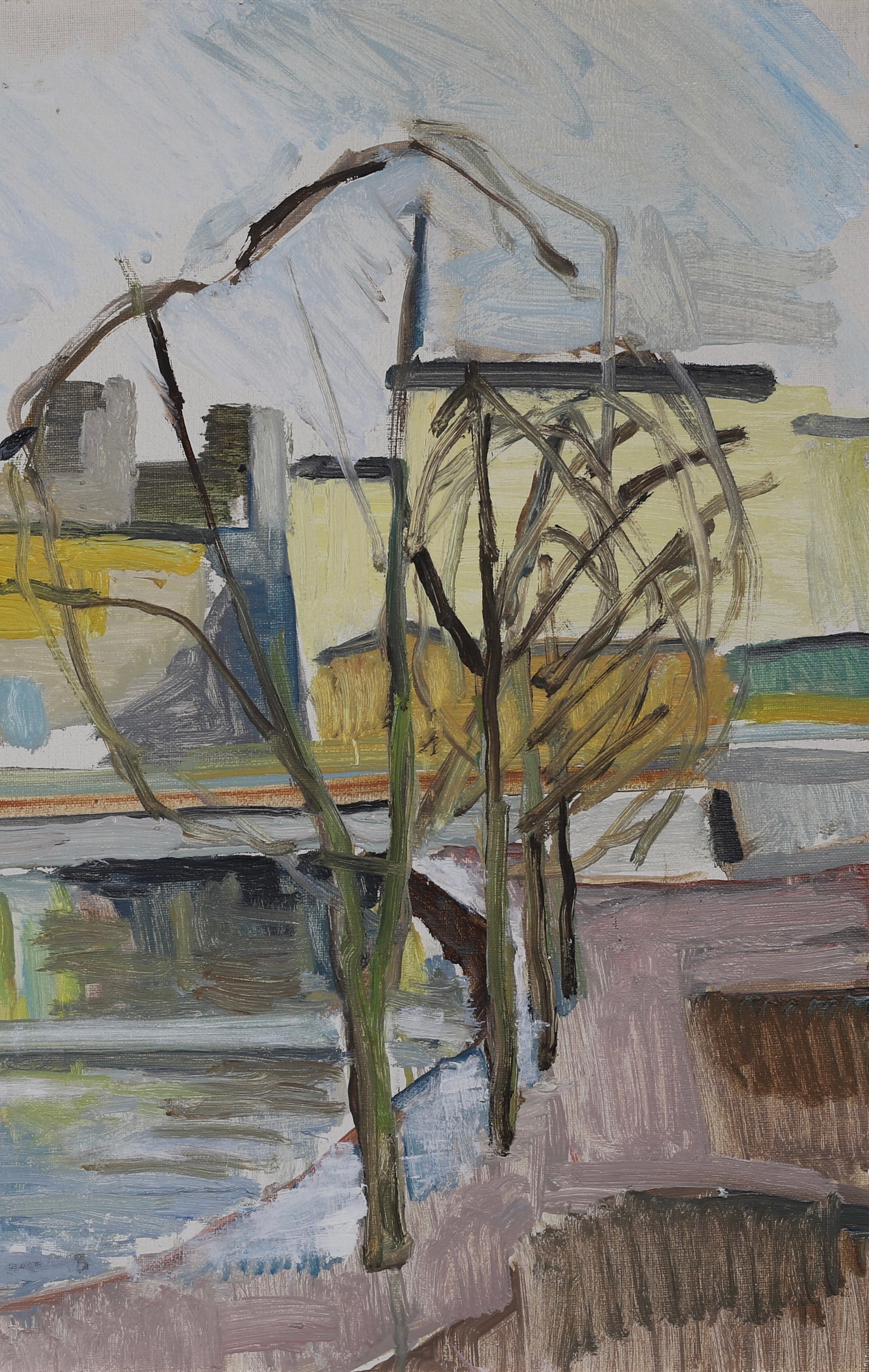 Mid Century Original Landscape Oil Painting From Sweden