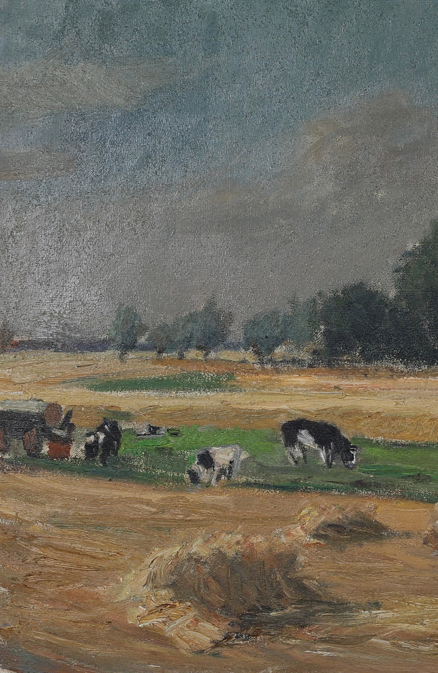 Vintage Mid Century Oil Painting From Sweden by G Isaksson