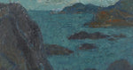 Mid Century Coastal Oil Painting By S Grandin Sweden