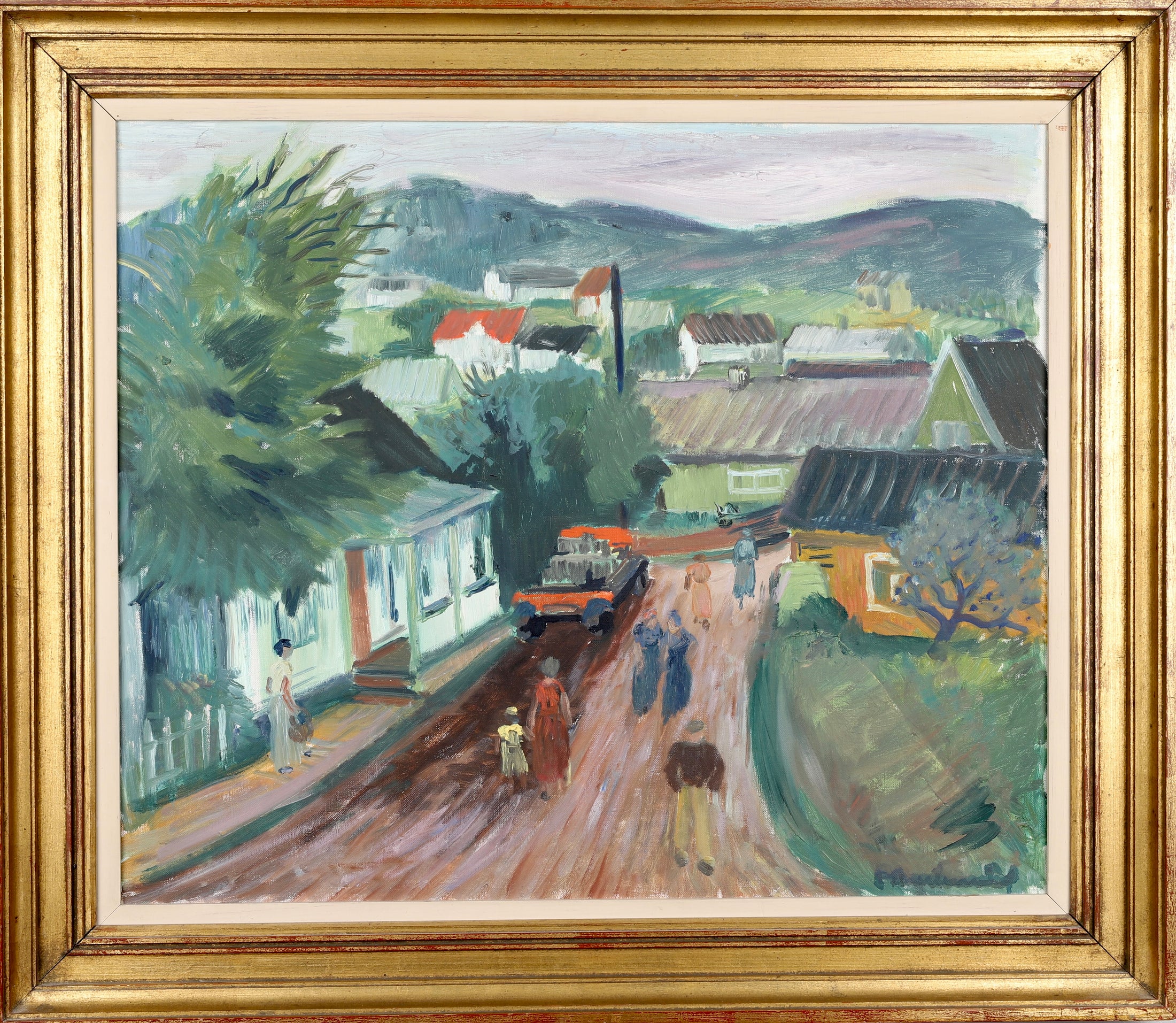 Original Oil Painting Vintage Mid Century By P Reutersvärd Sweden