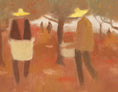 Load image into Gallery viewer, Mid Century Oil Painting of Fruit Pickers By Fabian Lundqvist From Sweden
