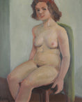 Load image into Gallery viewer, Original Vintage Figure Oil Painting From Sweden 1947
