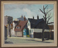 Load image into Gallery viewer, Mid Century Original Cityscape Oil Painting From Sweden
