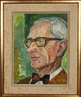 Load image into Gallery viewer, Original Vintage Portrait Oil Painting From Sweden by H Lindberg
