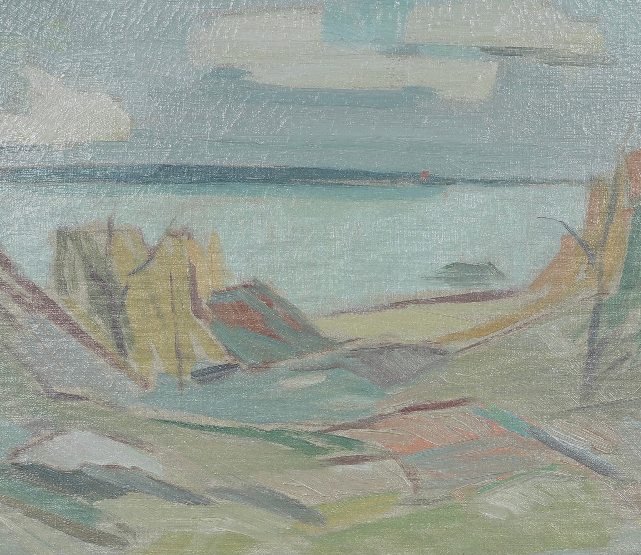 Original Oil Painting Vintage Mid Century From Sweden By B Strååt