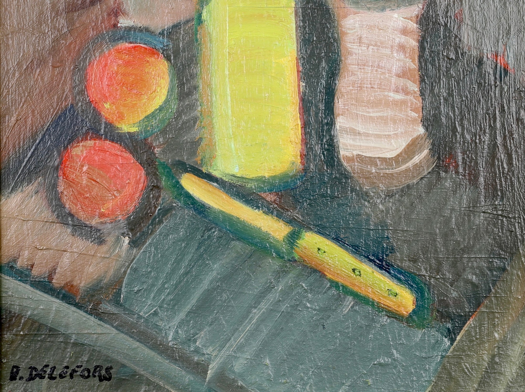Vintage Original Mid Century Still Life By B Delefors Sweden