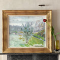 Load image into Gallery viewer, Mid Century Spring Landscape Oil Painting From Sweden By Olle Eriksson
