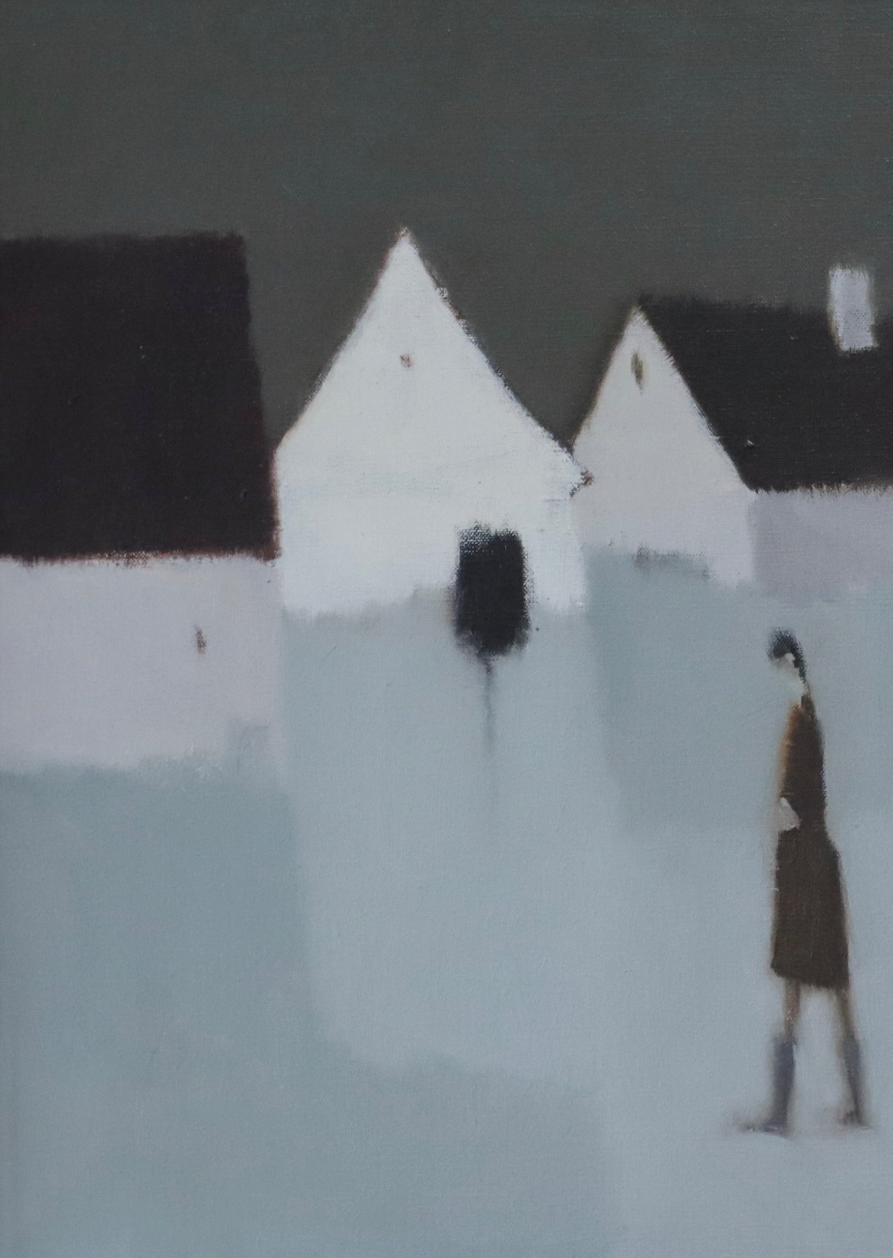 Mid Century Vintage Oil Painting By Listed Artist Fabian Lundqvist