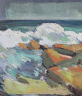 Load image into Gallery viewer, Vintage Mid Century Seascape Oil Painting By C Berndtsson Sweden
