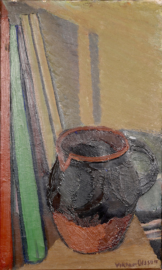 Vintage Original Oil Painting By V Olson From Sweden