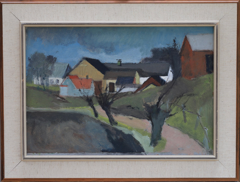 Original Oil Painting Vintage Mid Century By John Bören Sweden