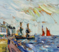 Load image into Gallery viewer, Colorful Vintage Original Cityscape Oil Painting From Sweden
