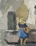 Load image into Gallery viewer, Mid Century Original Figurative Oil Painting From Sweden
