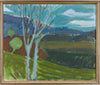 Framed Mid Century Oil Painting by V Ahn Sweden
