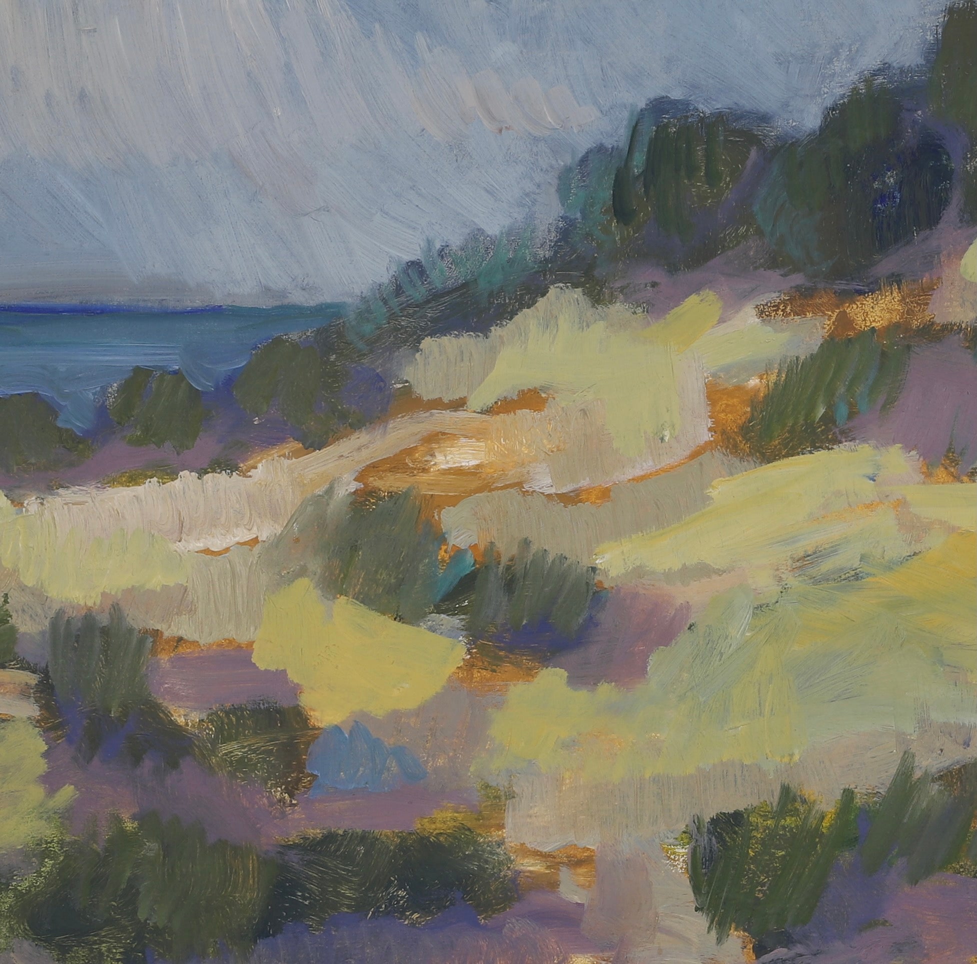 Mid Century Original Coastal Oil Painting From Sweden