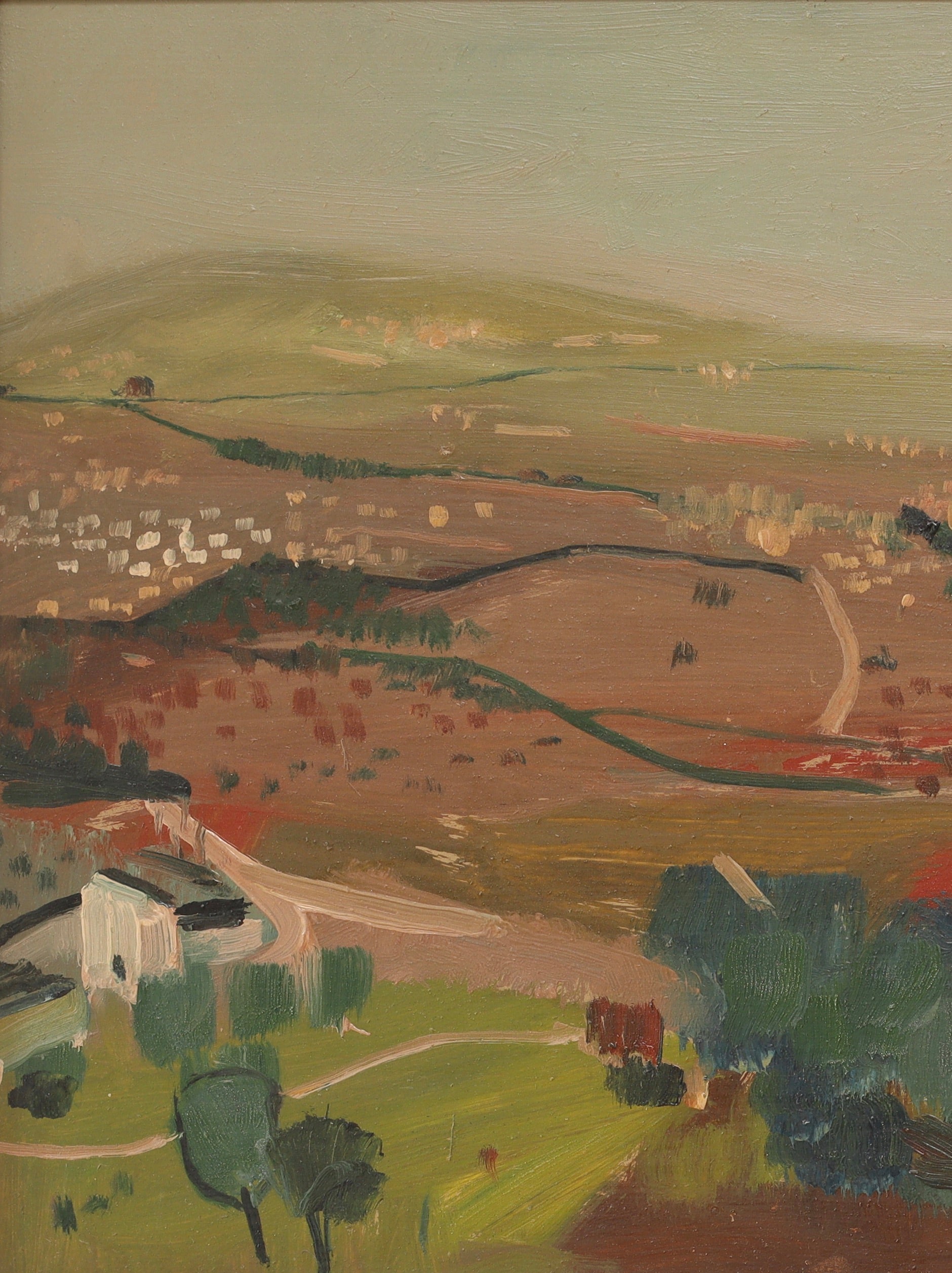 Vintage Landscape Oil Painting from Sweden 1955