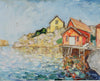 Mid Century Original Oil Painting From Sweden by K Norman