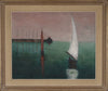 Mid Century Original Sailboat Oil Painting From Sweden
