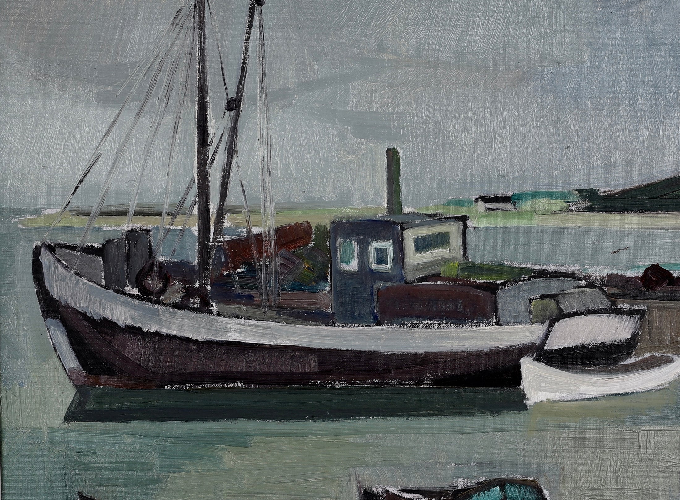 Mid Century Seascape Oil Painting By Allan Erwö Sweden