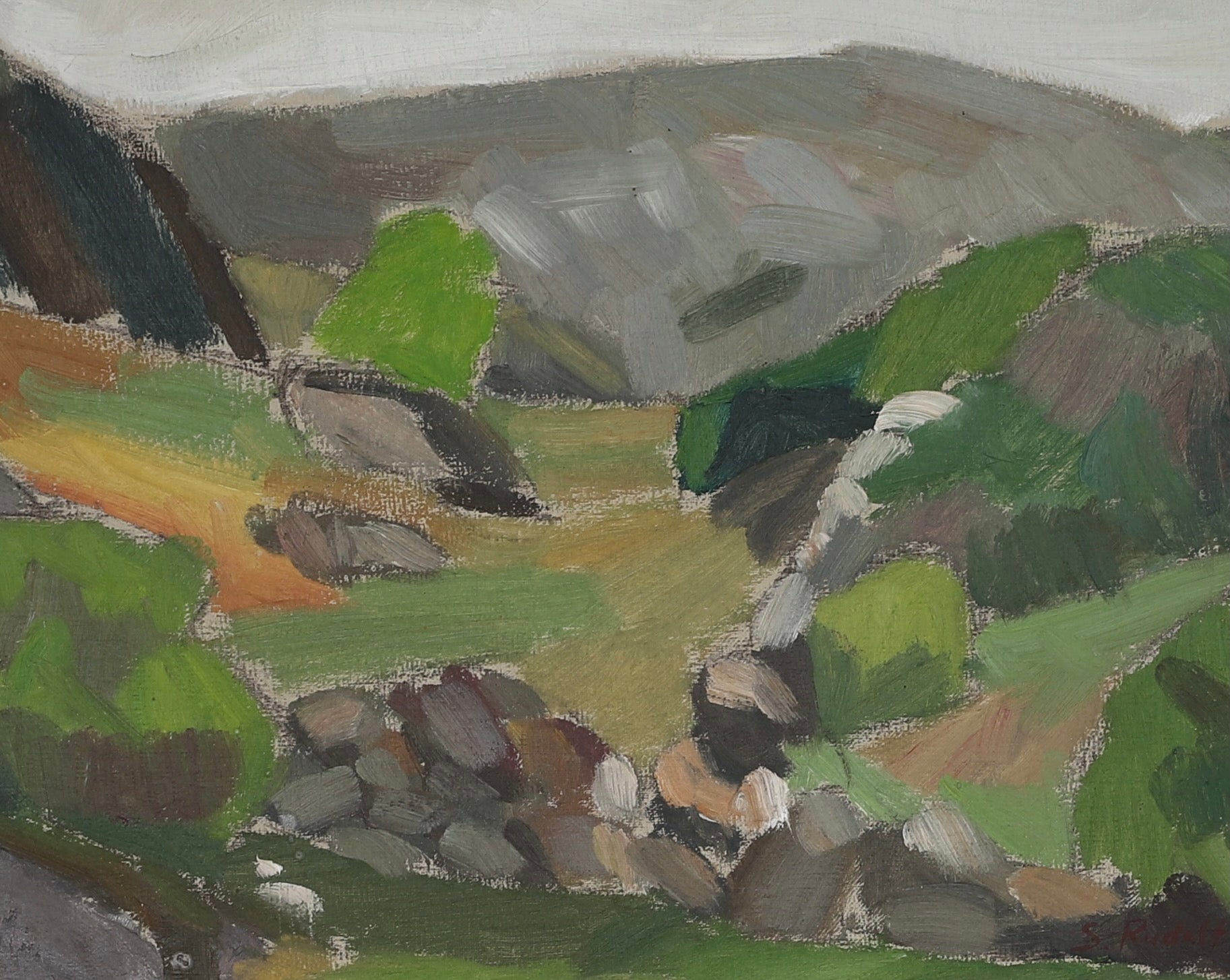 Vintage Landscape Oil Painting From Sweden By S Rudolfsson 1959