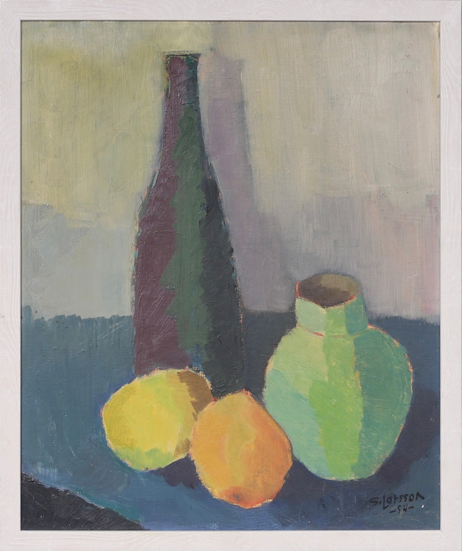 Swedish Vintage Oil Painting From Sweden By S Larsson 1954