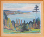 Large Mid Century Oil Painting By Ingvar Jerkeman Sweden 1956