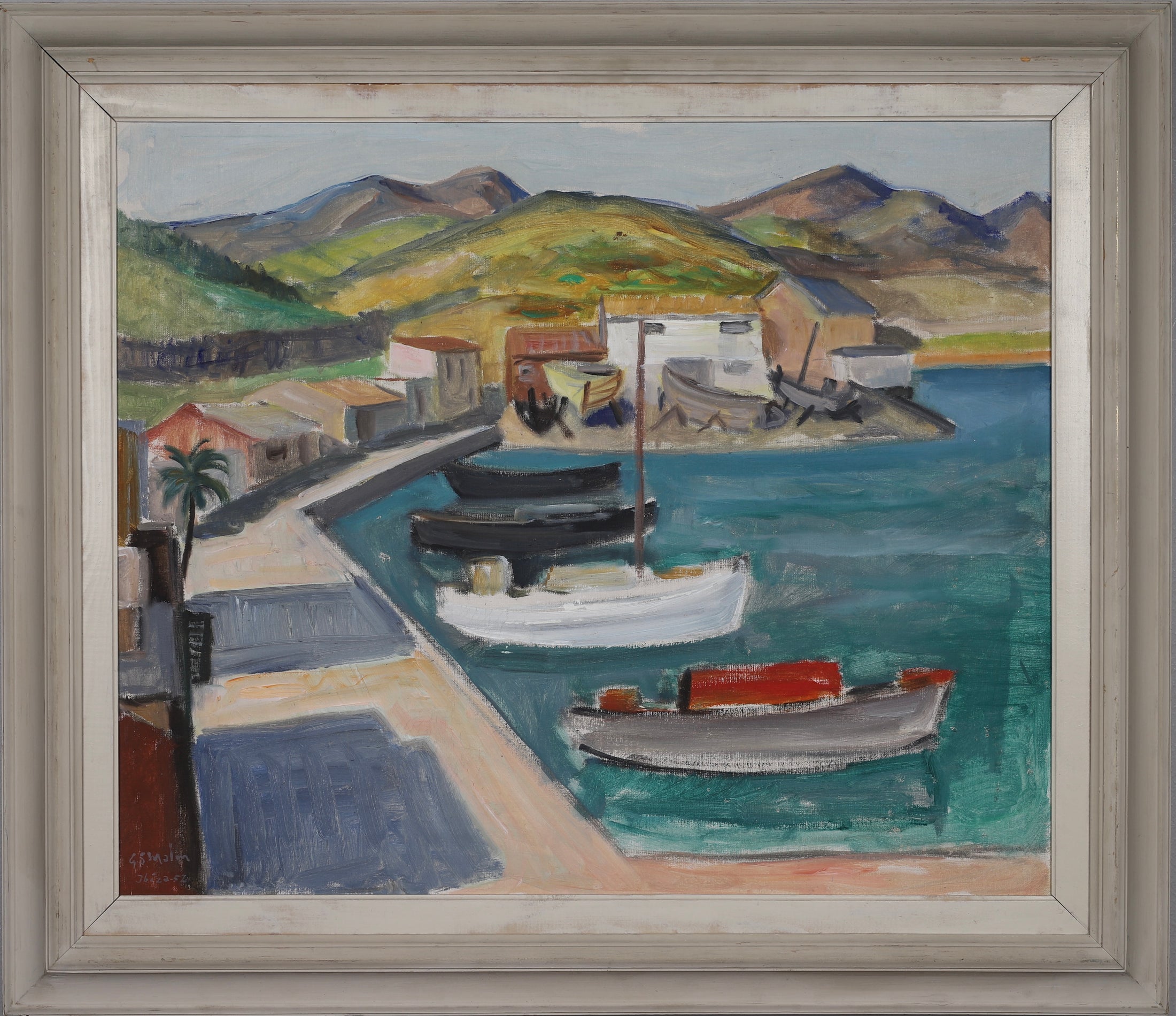 Oil Painting Vintage Mid Century From Sweden By GS Malm