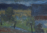 Vintage Landscape Oil Painting by Svän Grandin Sweden