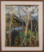 Mid Century Landscape Oil Painting By C Gunne Sweden 1941