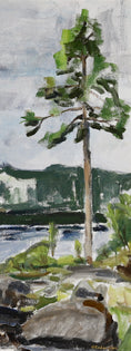 Load image into Gallery viewer, Vintage Art Room Mid Century Coastal Oil Painting from Sweden
