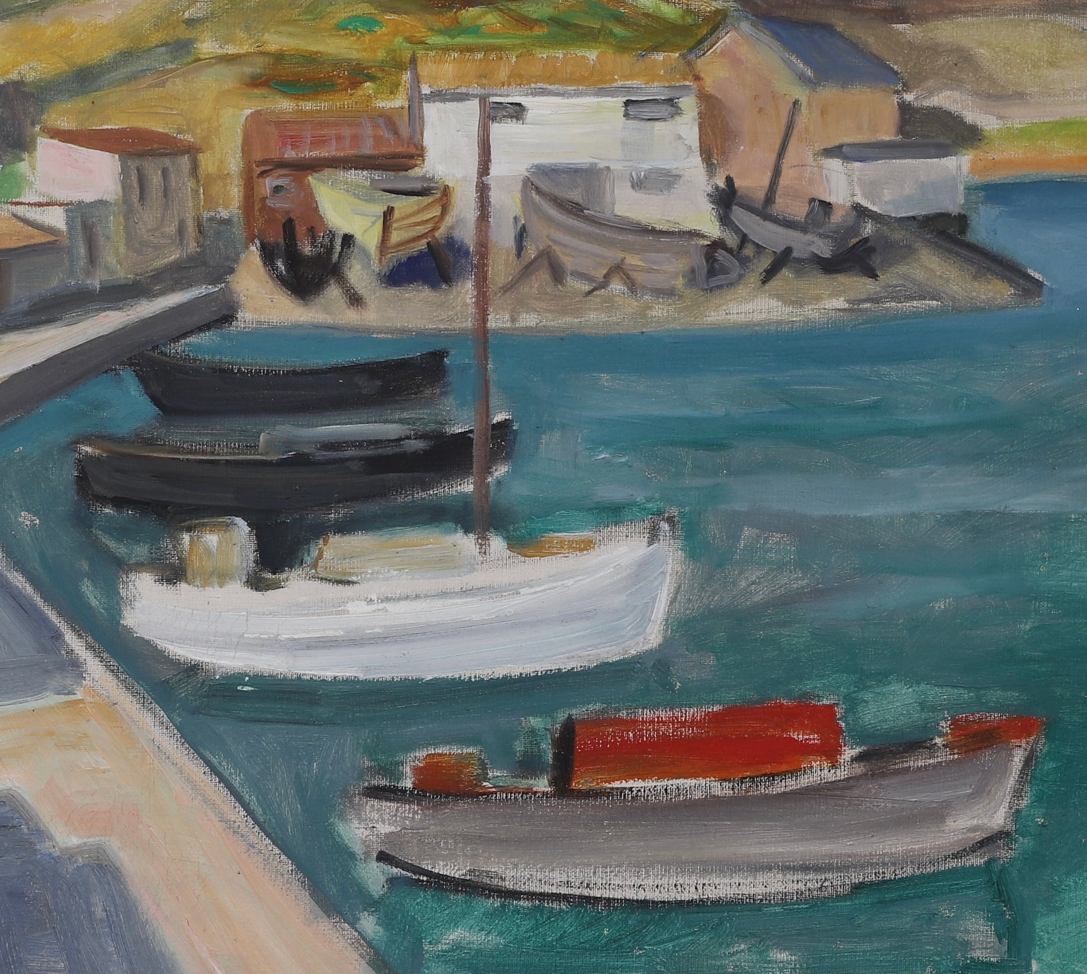 Oil Painting Vintage Mid Century From Sweden By GS Malm