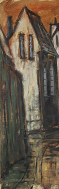 Load image into Gallery viewer, Mid Century Original Cityscape Oil Painting From Sweden
